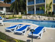 Poolside, looking north towards apartments